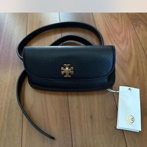 NWT Tory Burch Black Leather Belt Bag